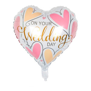 <span class=keywords><strong>Serie</strong></span> del Día de San Valentín oso tridimensional decoración de boda globo papel de aluminio labio anillo de diamante para fiestas celebraciones - Product Image 6