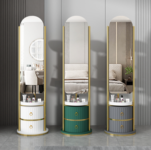 Gương Trang Điểm Giá Treo Áo Khoác Lắp Cửa Phòng Ngủ Gia Đình Phòng Khách Gương Xoay Toàn Thân Sàn - Product Image 1