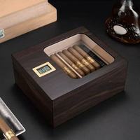 Caja de Madera MDF con Diseño de Pino y Chocolate para Cigarros, Protección Hidratante, Grabado Láser Disponible, Ideal para Ocasiones Especiales
