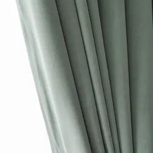 2024 New double-sided blackout curtains Home hotel blackout curtain cloth Solid color finished curtains can be added flame retardant