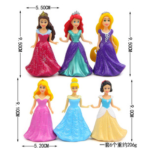 6 Statuette Decorative <span class=keywords><strong>Serie</strong></span> Regina, Principessa, Personaggio dei Cartoni Animati, Topper per Torte Creativi - Product Image 4