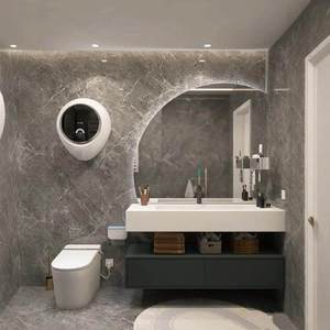 Miroir de salle de bain intelligent à écran tactile LED anti-buée, forme personnalisée, style Art Déco, pour maquillage et coiffure - Product Image 3