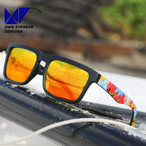 Lunettes <span class=keywords><strong>de</strong></span> soleil unisexes légères polarisées haute définition, verres TAC, monture PC, forme carrée, protection UV400, pour la natation - Product Image 1