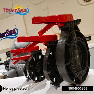 วาล์วควบคุมการไหลของน้ำแบบมือโยก ยี่ห้อ Watersun รุ่น UPVC แบบเวเฟอร์ คุณภาพสูง สีแดง/ดำ ขนาดเส้นผ่านศูนย์กลาง 50 มม. - Product Image 5