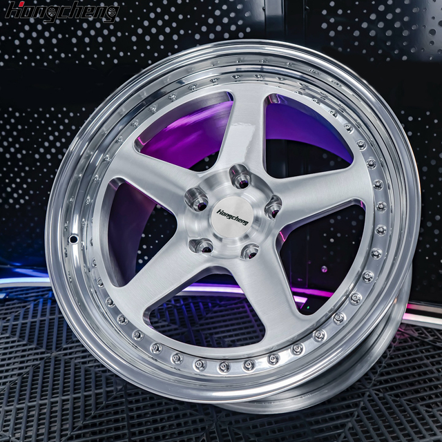 Custom 17 18 19 20 21 22 24 Inch 5x114.3 5x120 5x112 5x130 High Quality Factory Hotsale 2-piece 5 Spoke Forged Wheels