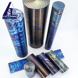 Kích thước tùy chỉnh giá tốt nhất mokuti que timascus Titan Damascus thanh với các mẫu - Product Image 1