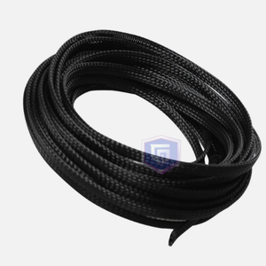 ปลอกหุ้มสายไฟแบบถัก PET ทนไฟสูง ปลอกหุ้มสายไฟแบบขยายได้ ปลอกหุ้มสายไฟแบบถักฉนวนกันความร้อน ป้องกันสายไฟ - Product Image 2