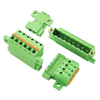 Bloc de bornes à bride mâle-femelle pas de 5,08 mm - Ensemble complet - Fixation sécurisée par ressort - Type de raccordement en ligne