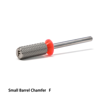 Fraise à ongles en carbure à double tranchant 5,35 mm, petit barillet chanfreiné, pour poudre acrylique, fraises en carbure pour ongles, polisseuses à gel, coupe-ongles