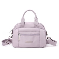 Sac à bandoulière carré en nylon uni avec fermeture éclair, style oreiller, pour femme, collection automne/hiver, décontracté, tendance coréenne