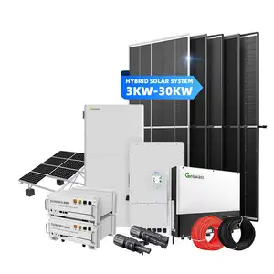 전체적인 세트 10Kw 12Kw 16KW 20KW 8 Kw 태양 전지판 격자 태양계 떨어져 태양 5000 W 8000 와트 태양 에너지 가정 체계 30KW