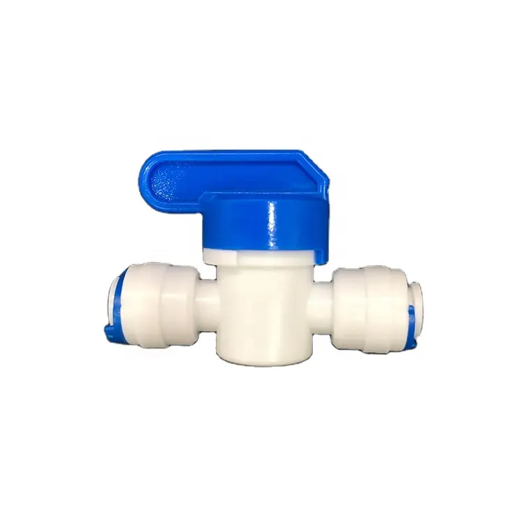 Wholesale POM Equal Straight Tube Ball Valve Quick Connect Fitting 1/4 inch by 1/4 inch RO Water Purifier Spare Parts