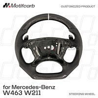Volante de fibra de carbono personalizado para Mercedes-Benz Clase E, Clase G, W463, W211, E350, E550, G55, E63 AMG, CLK350, SL55, 2005-2009