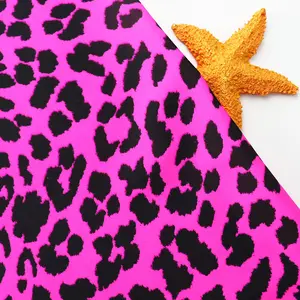 New product polyamide elastane 4 way stretch pink leopard for tights