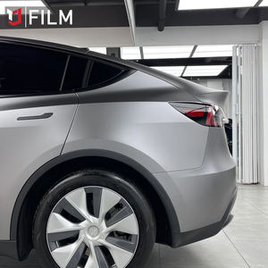 Оптовая Продажа с фабрики, матовая темно-Угольная серая виниловая пленка для автомобиля, легкое в установке, атласная серая виниловая пленка - Product Image 6