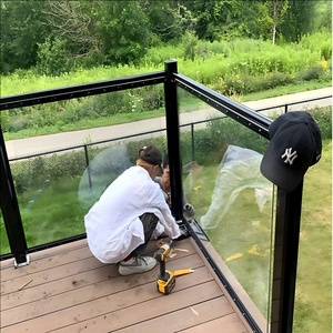 Ngoài trời an toàn ban công lan can nhôm kính hệ thống thép không gỉ lan can thiết kế lan can - Product Image 6