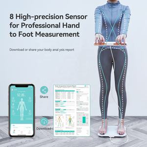 Welland White 8 Electrodos Body Fat Monitor Analizador DE SALUD Escala con aplicación para teléfono inteligente - Product Image 5