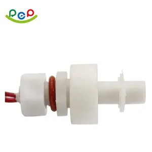 Custom PTFE High And Low Power Liquid Level Control PVDF Magnetic Reed Plastic Float Switch 25mm Float Water Level Switch Sensor