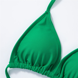 2024 New Women's Clothing <strong>Green</strong> Women Swimming Suit Swimwear 3 Piece <strong>Bikini</strong> <strong>Set</strong> With Beach Pants - Product Image 5