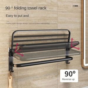 Toallero Plegable de Colores, Diseño Moderno, Soporte de Pared de Aluminio, Sin Perforaciones, Almacenamiento para Baño y Apartamento - Product Image 3