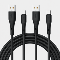 Cable de Carga Rápida y Transferencia de Datos USB-A a USB-C de Silicona Pura SDL F263 de Marca Privada, 18W, 1M, Tacto Suave y Flexible