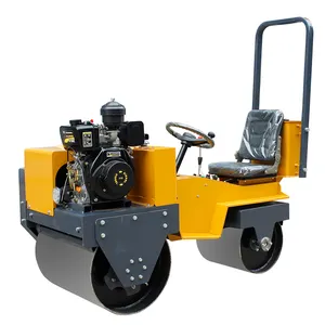 Machine de terrassement rouleau routier mécanique 1ton avec climatiseur machine de terrassement avec grande remise