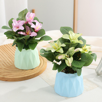Ensemble de pots d'orchidées artificielles décoratives de style nordique avec une orchidée à sept têtes en boîte individuelle, décoration de table à domicile