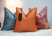 Housses de Coussin Jacquard de Luxe 50 x 50 cm pour Décoration Maison et Voiture