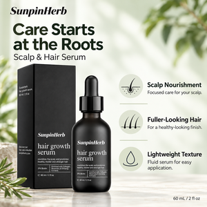 SUNPINHERB 5 Biotin Hair Growth <b>Serum</b> <b>Scalp</b> Nourishing Drop Rosemary Collagen Ginseng Wholesale OEM Factory 60ml - Product Image 2
