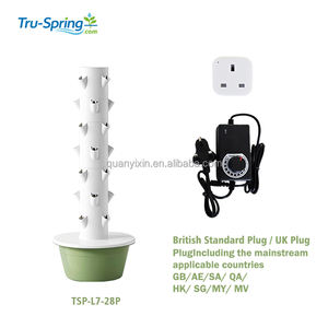 7-laags hydroponische toren met UK-standaard stekker, bodemloze teelt, automatisch watercirculatiesysteem voor groenten & kruiden - Product Image 1