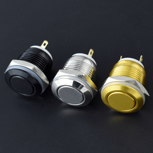 Interruptor de botón <span class=keywords><strong>pulsador</strong></span> de Metal de color dorado IP67/65 12V/220V <span class=keywords><strong>timbre</strong></span> de puerta de voltaje máximo 19mm/22mm/16mm tamaños de orificio de montaje - Product Image 4