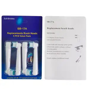 Hot Selling Electric Toothbrush Replacement Heads SB17A Compatible B raun Oral Brush Heads