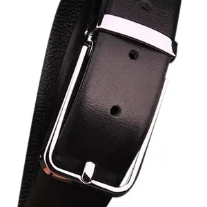 Men's pin buckle belt with cross pattern, fashion business casual designer product, factory wholesale