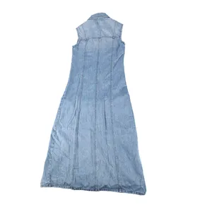 फैशन वन पीस थोक जींस कॉटन ड्रेस जीन ड्रेस लंबी डेनिम ड्रेस प्लस साइज