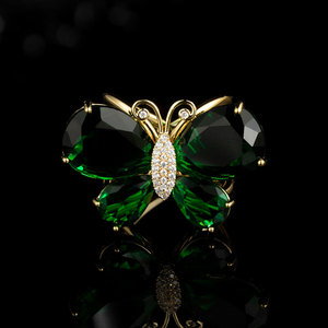 Muyu Butterfly Scarf Buckle Crystal Insect Brooch For Silk Scarf Decorative Clip Elegant Women Fashion Accessory - Product Image 2
