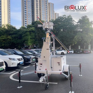 Biglux di động năng lượng mặt trời tháp CCTV bãi đậu xe thương mại CE chứng nhận an ninh giám sát camera Trailer - Product Image 2