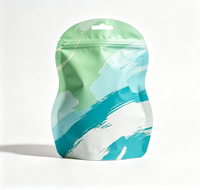 Sachet alimentaire personnalisé découpé sur mesure, forme irrégulière, en Mylar holographique, qualité alimentaire, thermoscellable, impression numérique, sac plastique en aluminium