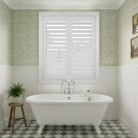 Persiana Horizontal de PVC y Madera de Alta Calidad Hecha a Medida para Ventanas, para Uso Exterior en Hoteles y Cocinas