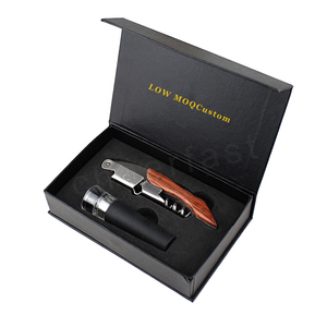 חם מכירות ואקום פקק עבור Rosewood מחלץ נירוסטה יין ובקבוק פותחן 3 ב 1 ופקק יין פותחן מתנת סט - Product Image 1
