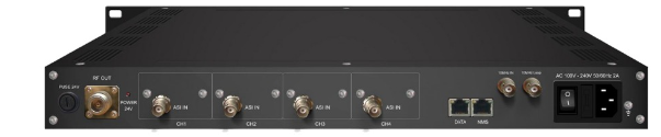 IP RF Modulateur ASI Vers DVB S2 DVB-S2 Modulateur Avec entrée + boucle de Sortie 24 V/4A Puissance par Sortie RF pour DVB
