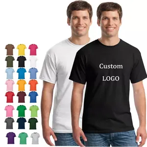 Custom mens black and white essentials tshirt logo printing on t shirts blank cotton t shirt