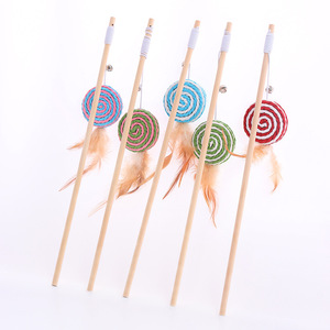 Jouet interactif en bois durable <span class=keywords><strong>pour</strong></span> <span class=keywords><strong>chat</strong></span> avec cloche à plumes et tige de jeu Teaser <span class=keywords><strong>pour</strong></span> <span class=keywords><strong>chat</strong></span> de compagnie <span class=keywords><strong>pour</strong></span> félin amusant bâton de jouet <span class=keywords><strong>pour</strong></span> <span class=keywords><strong>chat</strong></span> en bois de lin - Product Image 6