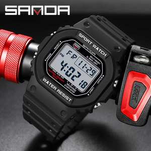 Reloj Digital SANDA 2107 para Hombre, Reloj Deportivo Resistente al Agua para Exteriores, Cronómetro para Correr, Reloj Electrónico LED para Hombre - Product Image 1