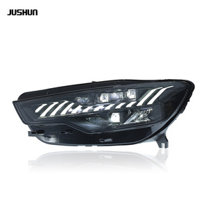 Ensemble de phares Jushun Audi A6 C7 style RS avec lentilles LED, feux de jour et clignotants séquentiels 2012-2015 - Product Image 2