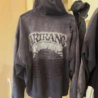 Sweat-shirt à capuche zippé délavé rétro Kpop Jimin Jungkook V World Tour J-Hope RM Jin Suga Décontracté Unisexe Voyage Danse Streetwear