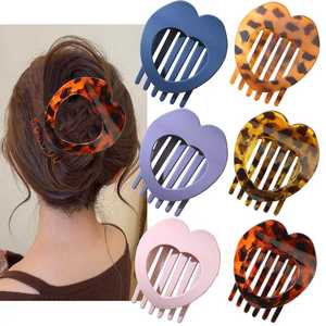 Pinzas de Pelo con Forma de Pico de Pato, Lazos de Pelo de Plástico sin Costuras para Niñas, Accesorios de Pelo Modernos de Estilo Coreano para Fiestas - Product Image 1