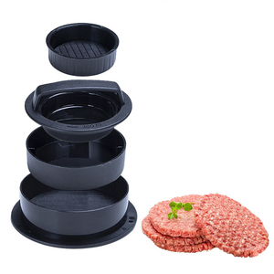Outils de cuisine DIY <span class=keywords><strong>pour</strong></span> la maison, moules à hamburgers ronds manuels, moules à galettes de viande en plastique antiadhésif, presse à hamburgers - Product Image 1