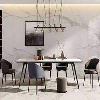Vente en gros 1.22*2.44m plaque de cristal de carbone feuille de marbre miroir haute brillance Design Style moderne prix d'usine E1 formaldéhyde