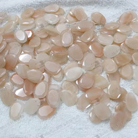 Perles plates en pierre d'aventurine rose à facettes pour la fabrication de bijoux