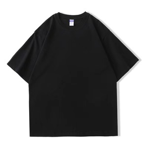 Giải phóng mặt bằng nặng <span class=keywords><strong>k</strong></span>ích thước lớn mù<span class=keywords><strong>a</strong></span> hè Thả Vai 260g cổ tròn cotton nguyên chất Áo thun nam và nữ lỏng lẻo bán buôn - Product Image 1